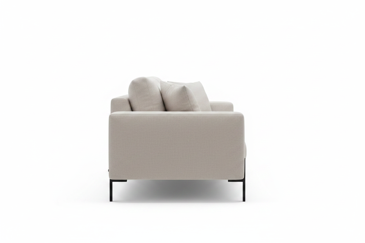 Sofa 2 plazas Estocolmo Pata Negra Minimalista