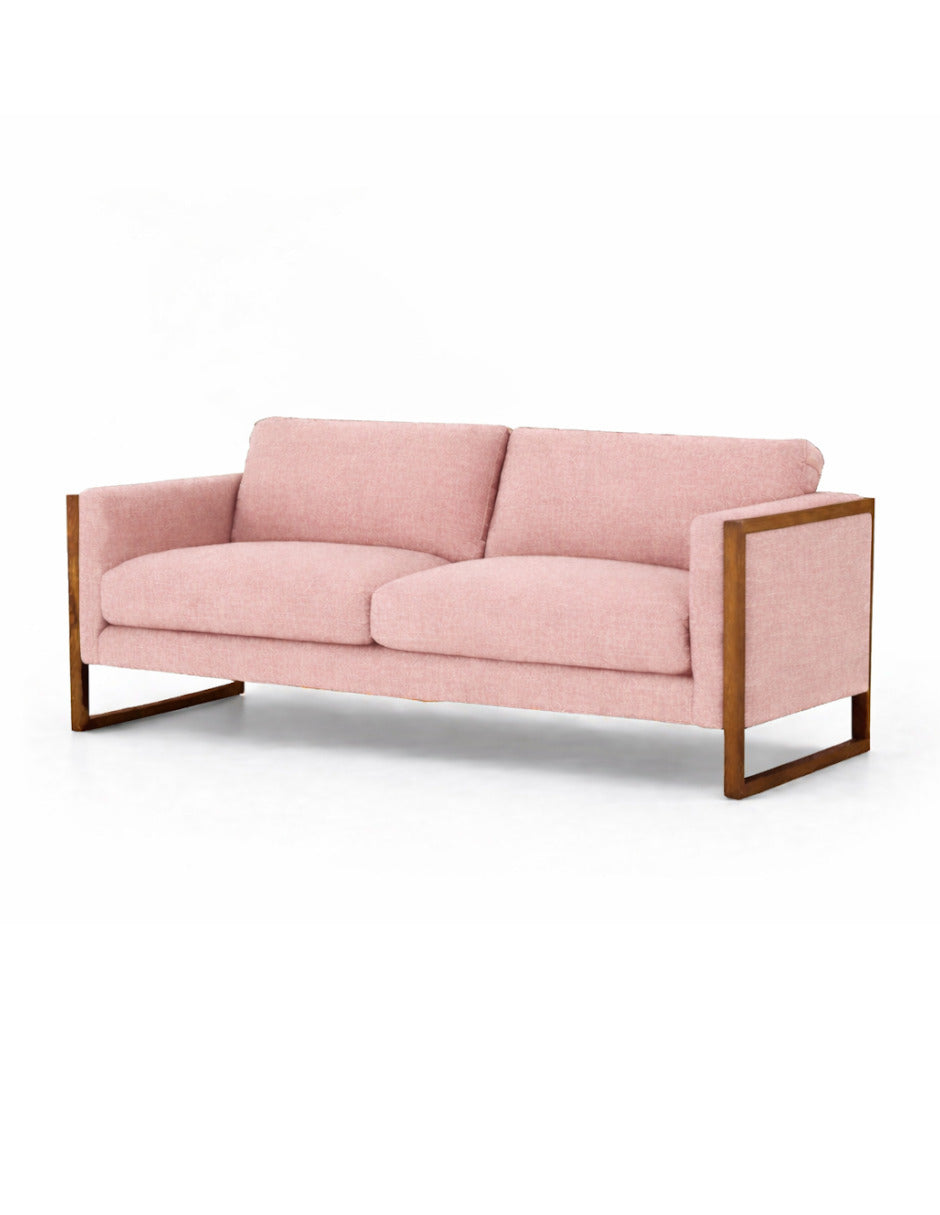 Sofa 3 plazas Hades patas en color nogal