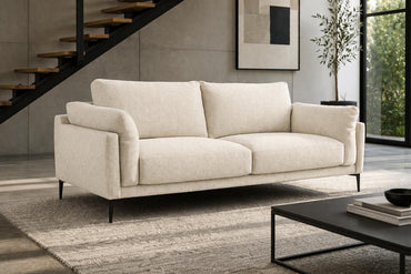 Sofa 3 plazas Milano patas de Metal color negro mate