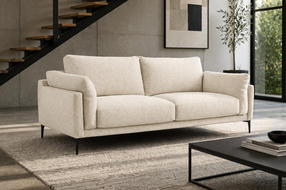 Sofa 3 plazas Milano patas de Metal color negro mate