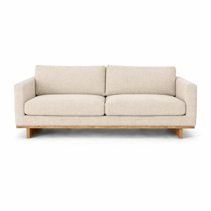 Sofa 3 plazas Modelo Barcelona / Pata de Madera Nogal.