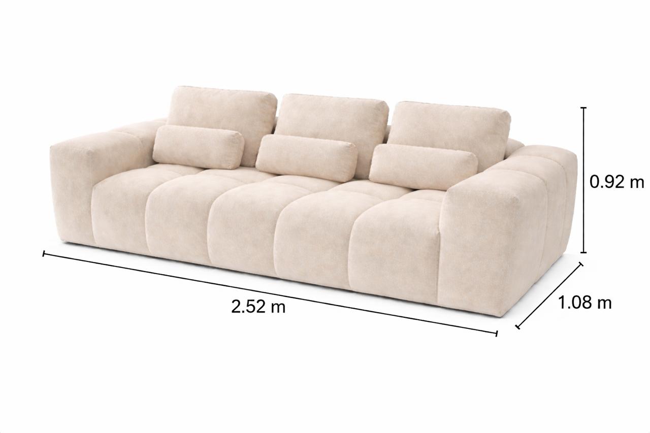 Sofá Modular 3 Plazas Tufteado Bishop