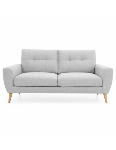 Sofa 3 plazas Napoli patas en acabado Natural.