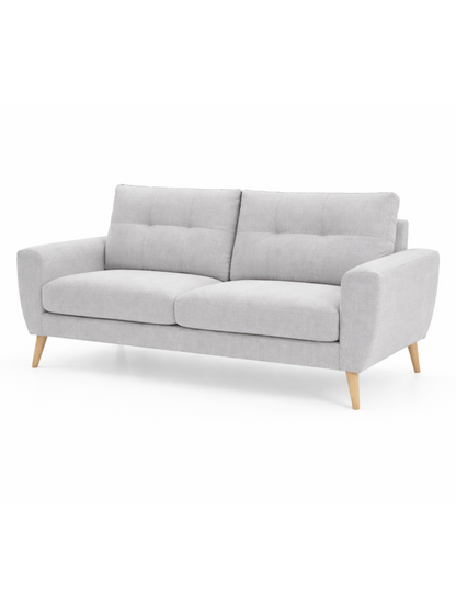 Sofa 3 plazas Napoli patas en acabado Natural.
