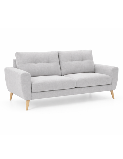Sofa 3 plazas Napoli patas en acabado Natural.