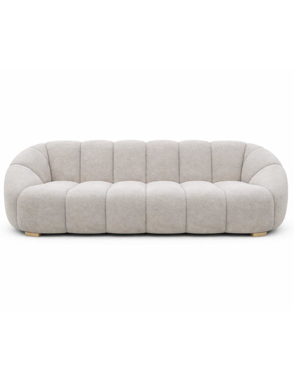 Sofa 2 plazas Lotto patas de Madera en acabado Natural.