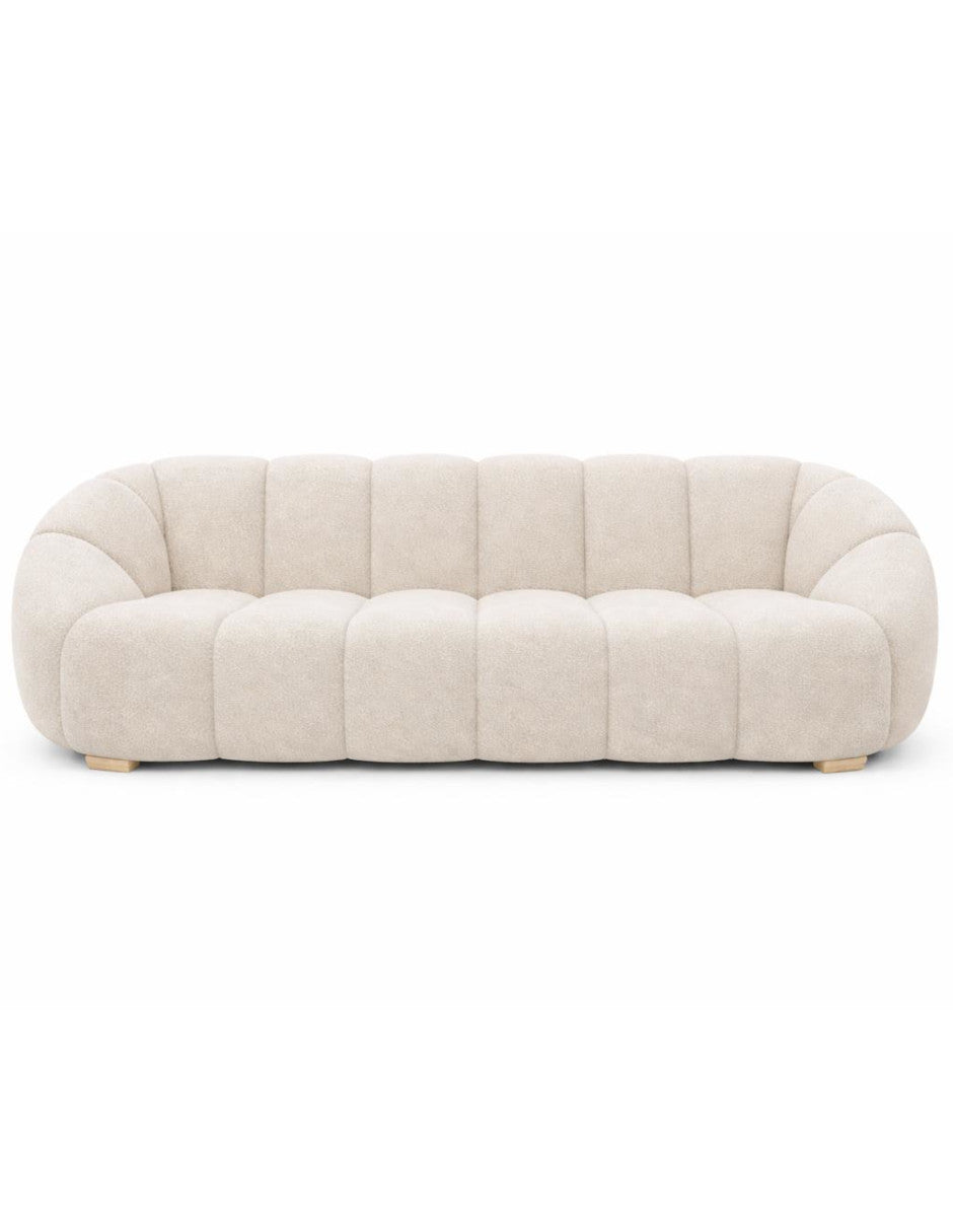 Sofa 2 plazas Lotto patas de Madera en acabado Natural.
