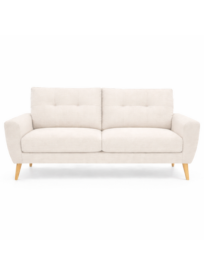 Sofa 3 plazas Napoli patas en acabado Natural.