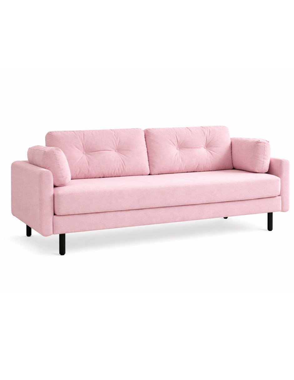 Sofa 3 plazas Corner patas en acabado Negro