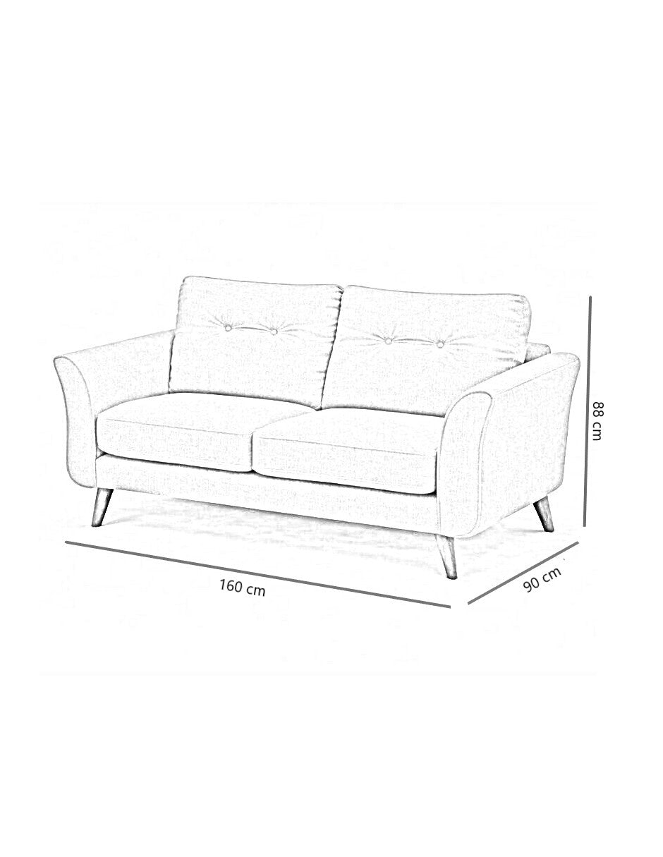 Sofa 2 plazas Montecarlo Verde Esmeralda