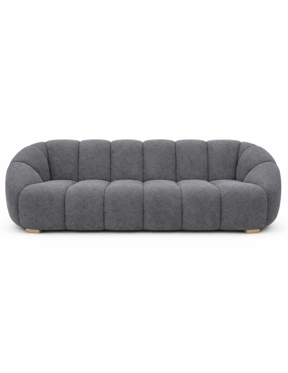 Sofa 2 plazas Lotto patas de Madera en acabado Natural.