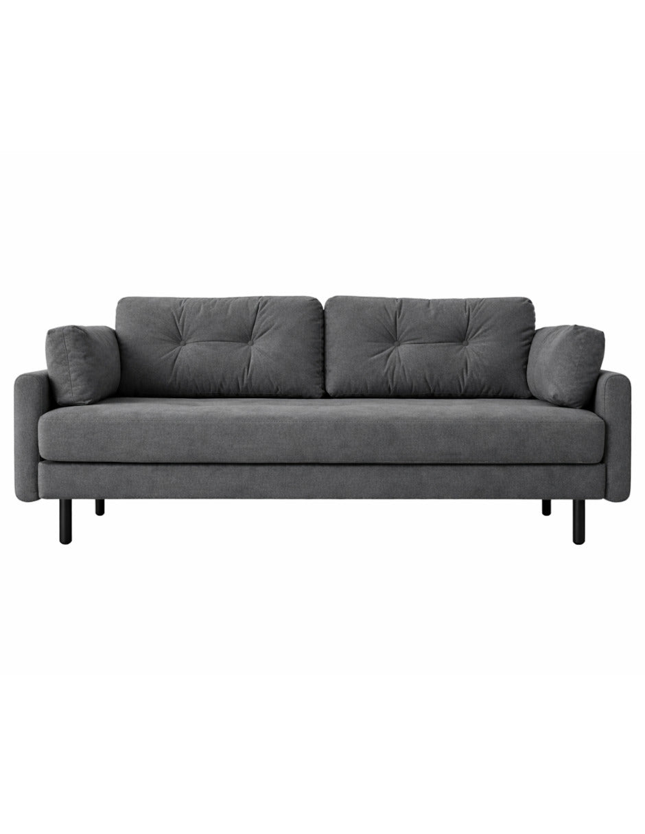 Sofa 3 plazas Corner patas en acabado Negro