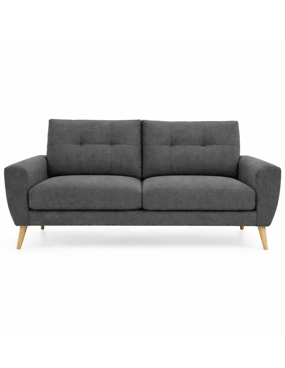 Sofa 3 plazas Napoli patas en acabado Natural.