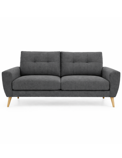 Sofa 3 plazas Napoli patas en acabado Natural.