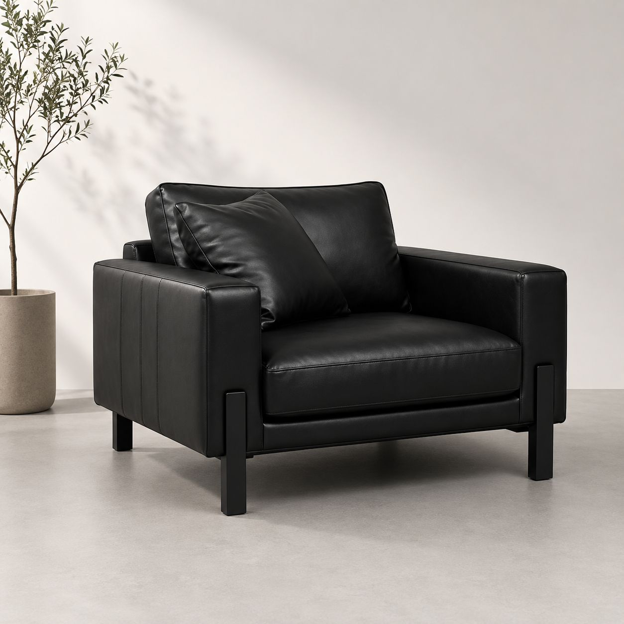 Sillón Estocolmo en piel y vinil