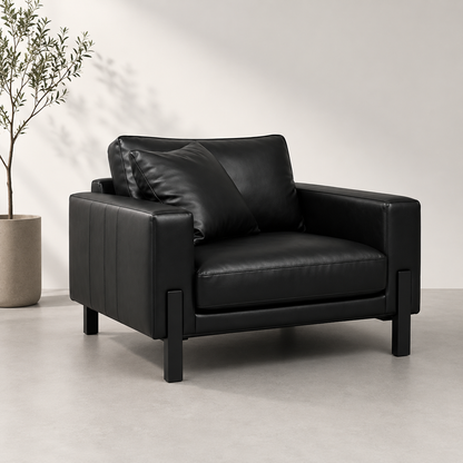 Sillón Estocolmo en piel y vinil