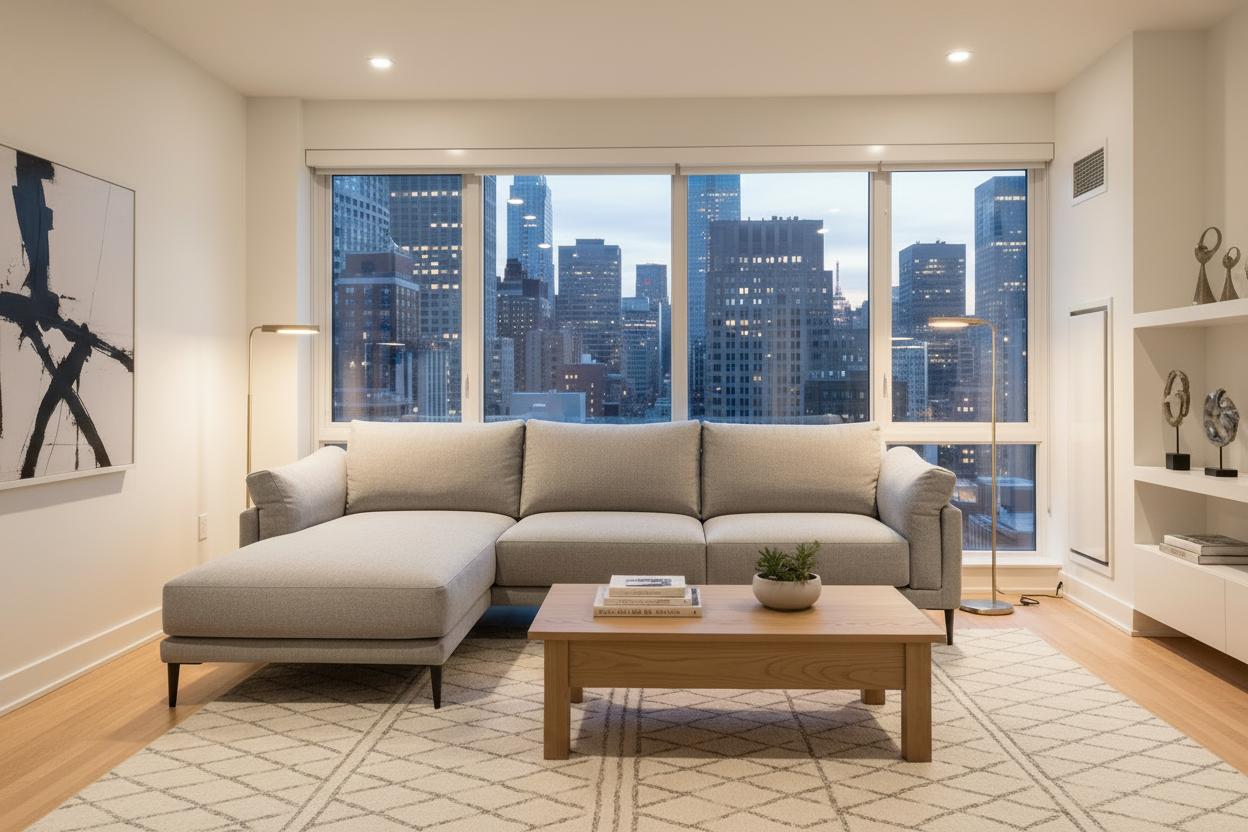 Sofá Seccional Moderno Milan con Chaise Longue Izquierdo