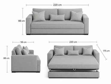 Sofá Cama Maple Queen — Tela Megara
