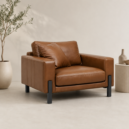 Sillón Estocolmo en piel y vinil
