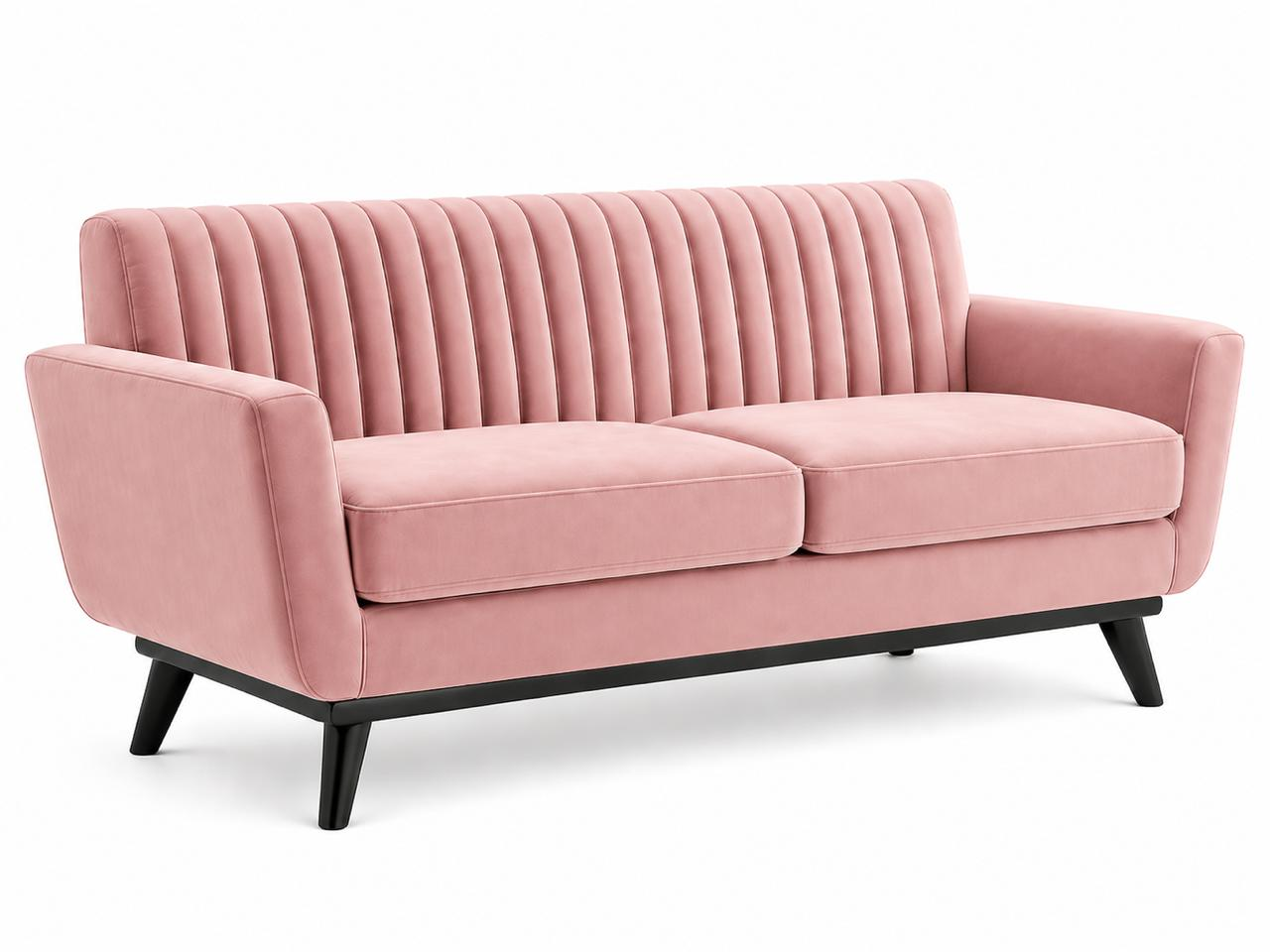 Sofa 2 plazas Florencia patas en acabado Negro.