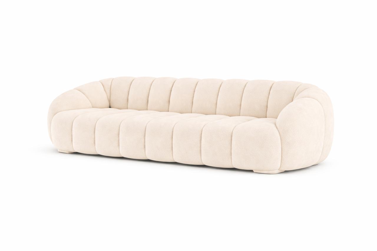 Sofa 3 plazas Lotto patas de Madera en acabado Natural