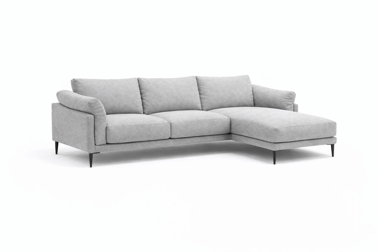 Sofá Seccional Moderno Milan con Chaise Longue Derecho