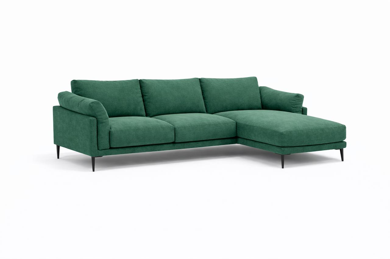 Sofá Seccional Moderno Milan con Chaise Longue Derecho