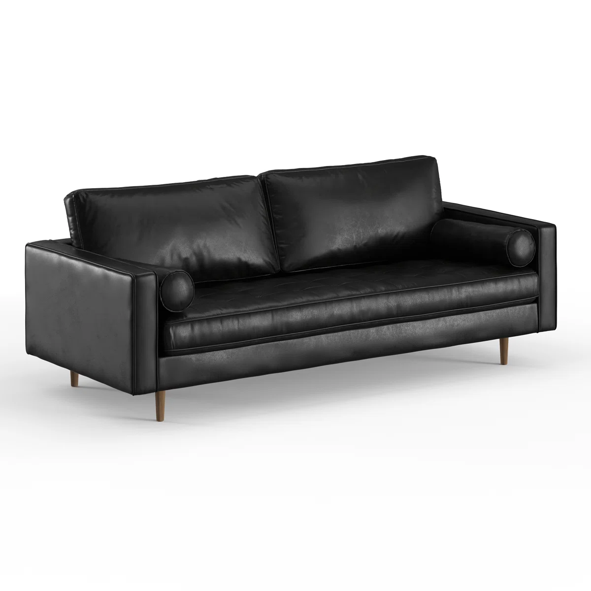 Sofá Velkan de Piel Capitonado de Asiento | 3 Plazas