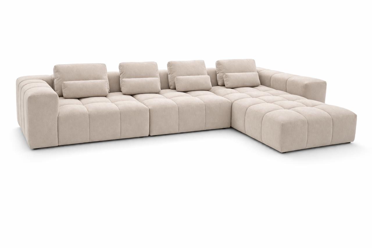 Sofá Modular en L con Chaise Longue Derecho – Capitoné
