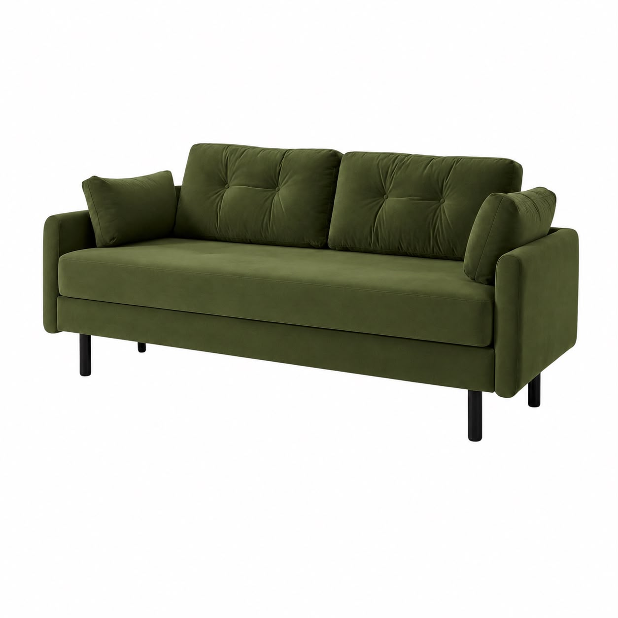 Sofa 3 plazas Corner patas en acabado Negro
