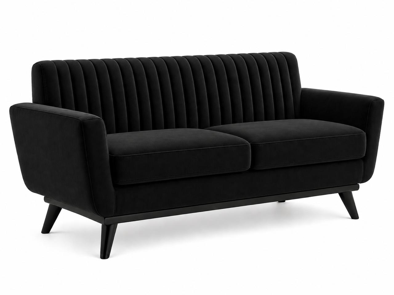 Sofa 2 plazas Florencia patas en acabado Negro.