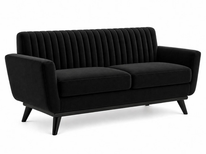 Sofa 2 plazas Florencia patas en acabado Negro.