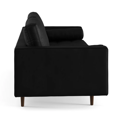 Sofá Velkan de Piel Capitonado de Asiento | 3 Plazas