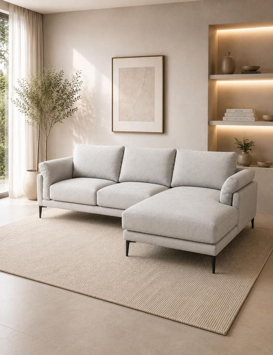 Sofá Seccional Moderno Milan con Chaise Longue Derecho