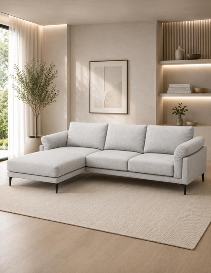 Sofá Seccional Moderno Milan con Chaise Longue Izquierdo