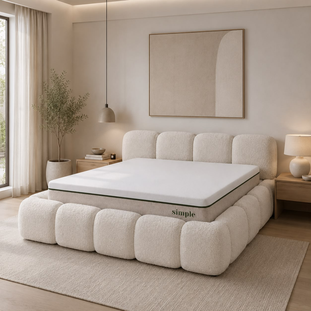 Colchón Simple Memory Foam en recámara - lifestyle