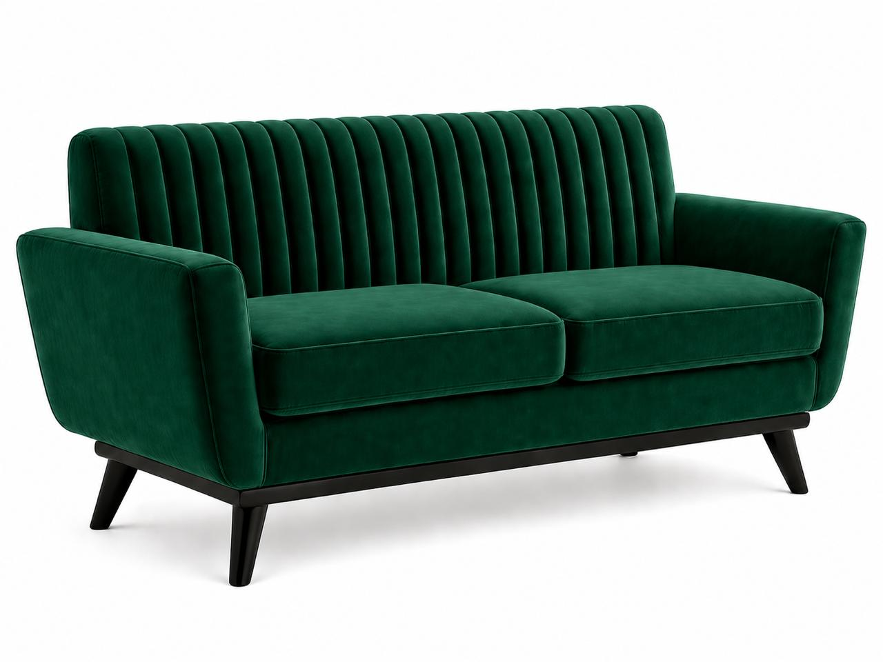 Sofa 2 plazas Florencia patas en acabado Negro.