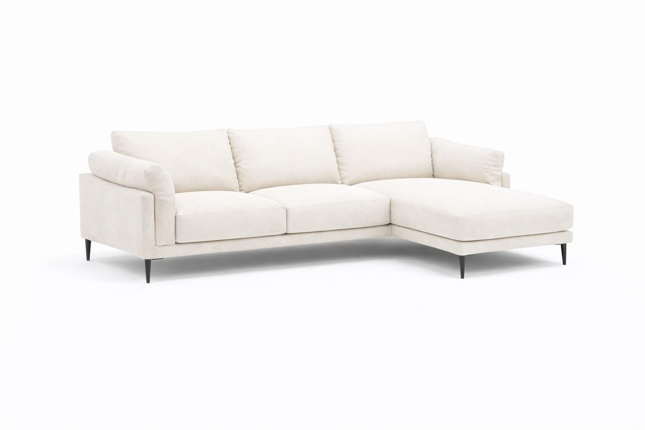 Sofá Seccional Moderno Milan con Chaise Longue Derecho