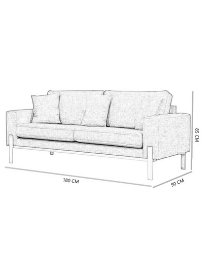 Sofa 3 plazas Estocolmo Pata Negra