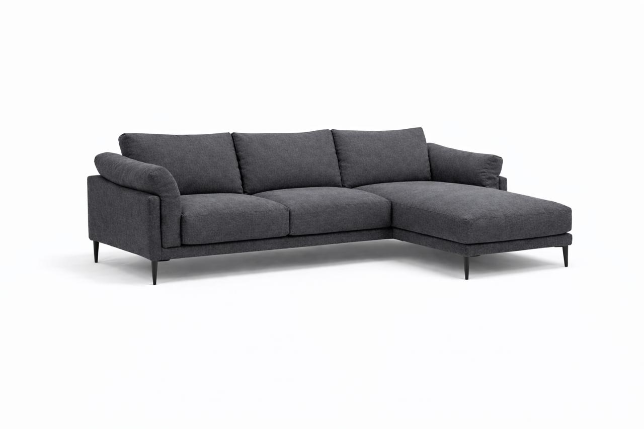 Sofá Seccional Moderno Milan con Chaise Longue Derecho