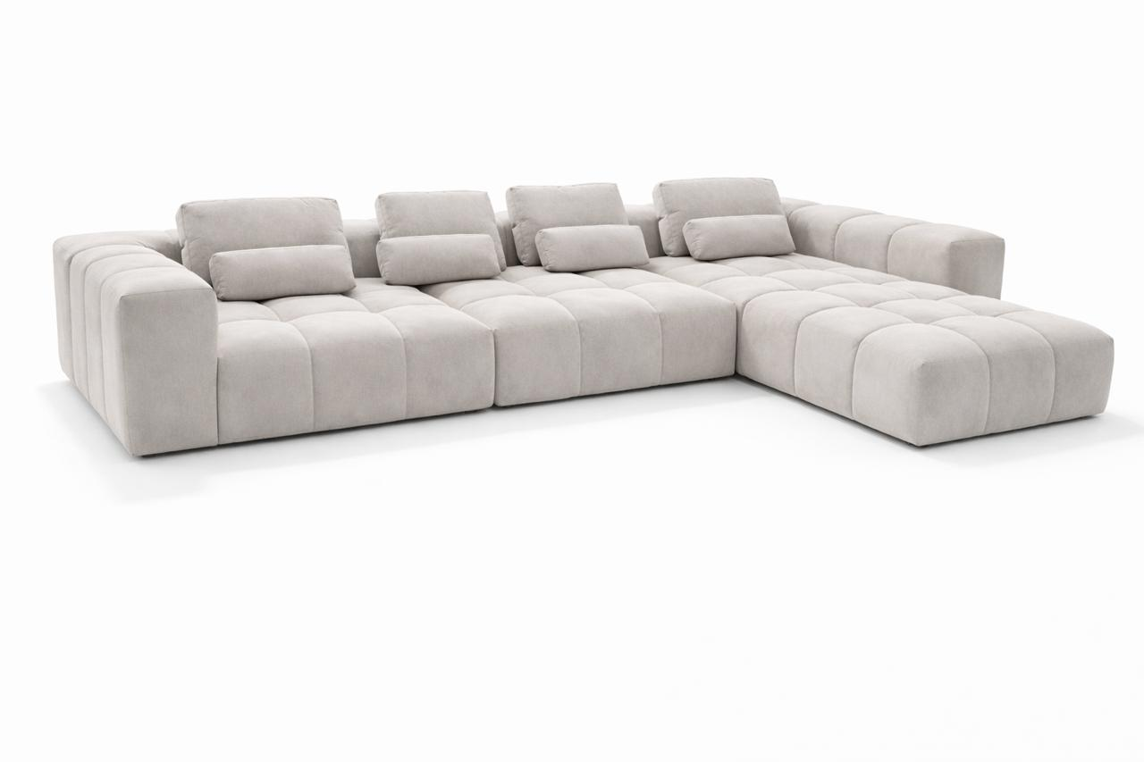 Sofá Modular en L con Chaise Longue Derecho – Capitoné