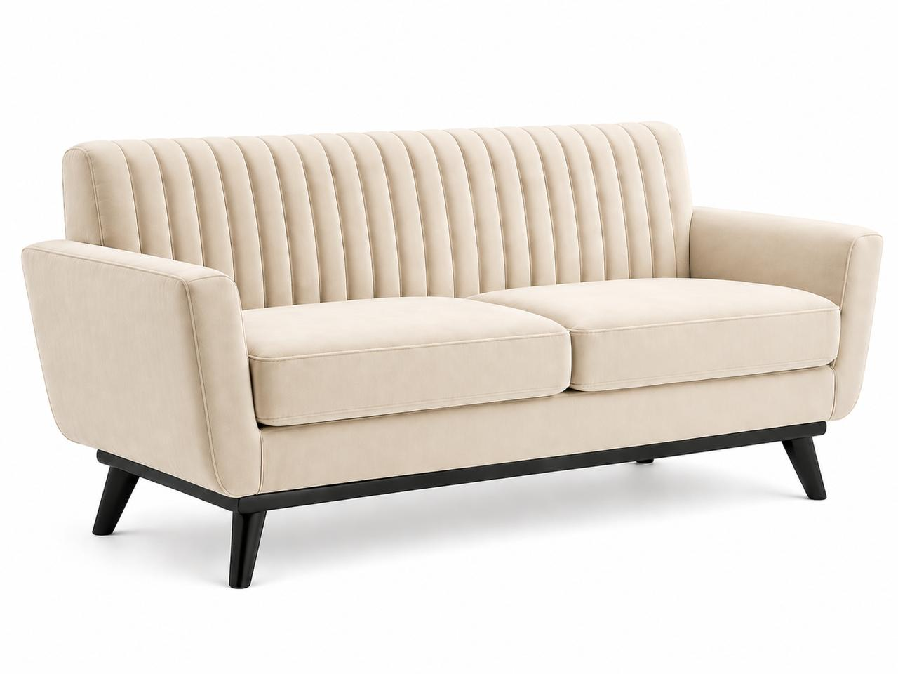 Sofa 2 plazas Florencia patas en acabado Negro.