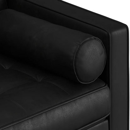 Sofá Velkan de Piel Capitonado de Asiento | 3 Plazas