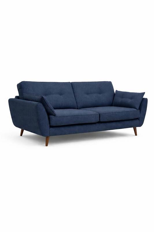 Sofa 3 plazas Denver patas en color nogal