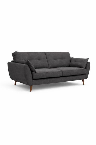 Sofa 3 plazas Denver patas en color nogal