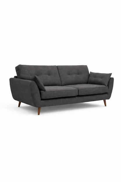 Sofa 3 plazas Denver patas en color nogal