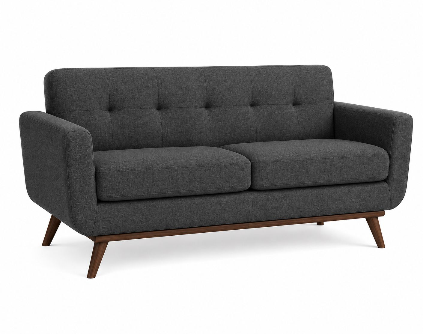 Sofa 2 plazas Odisey patas en acabado Nogal.