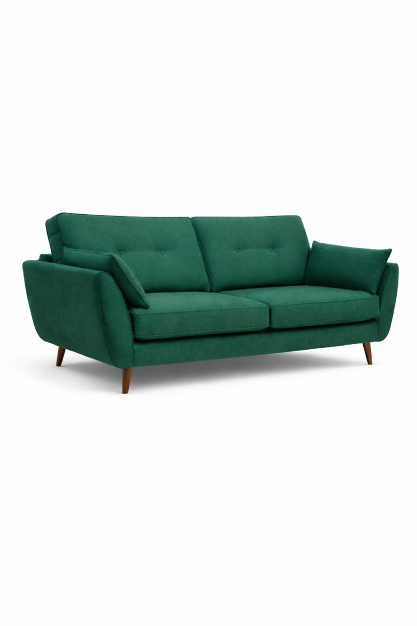 Sofa 2 plazas Denver patas en color nogal.