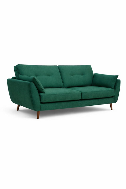 Sofa 3 plazas Denver patas en color nogal