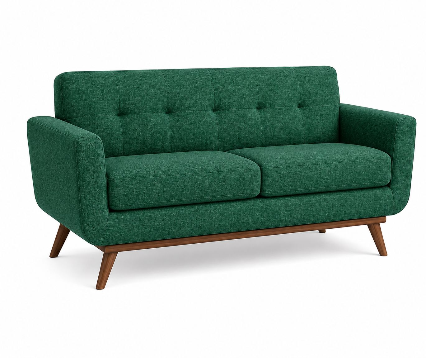 Sofa 2 plazas Odisey patas en acabado Nogal.